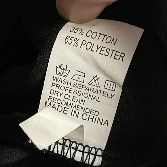 New black womens peplum style top with long flared back - Picture 7 of 7